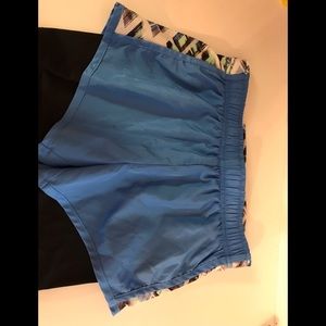 blue Athletic shorts with build in spandex